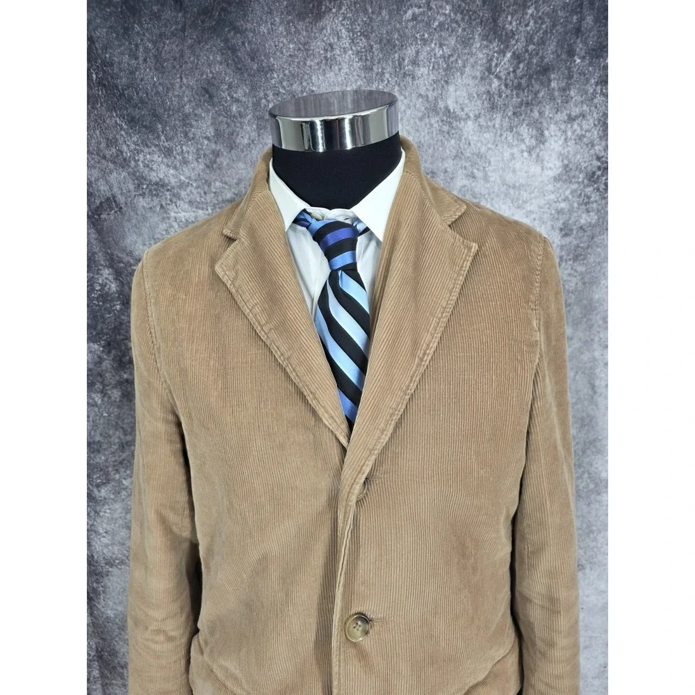 Banana Republic Blazer Jacket Mens 38R Brown Corduroy Sports Coat 2 Buttons Vent
